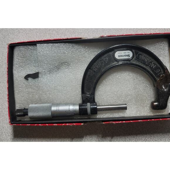 Vintage Starrett Micrometers Calipers 436P 0-1" T436XRL-2 1-2" In Original Box - Picture 4 of 6